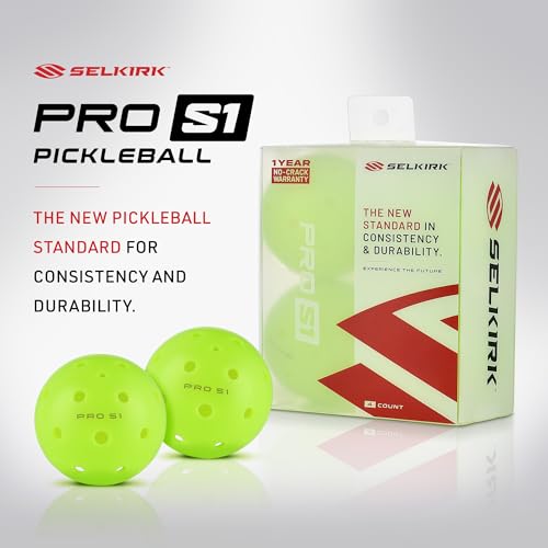 Selkirk Pro S1 Ball | Crack-Resistant | 38 Hole Outdoor Pickleball Balls | USAPA Approved Pickle Ball for Tournament Play | Advanced Aerodynamics | 100 Pack Pickleballs |