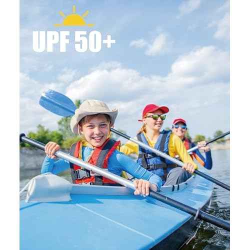 Boys Rash Guard UPF 50+ Swim Shirt Youth Kids UV Sun Protection Long Sleeve Quick Dry Athletic T-Shirts for Beach Surf