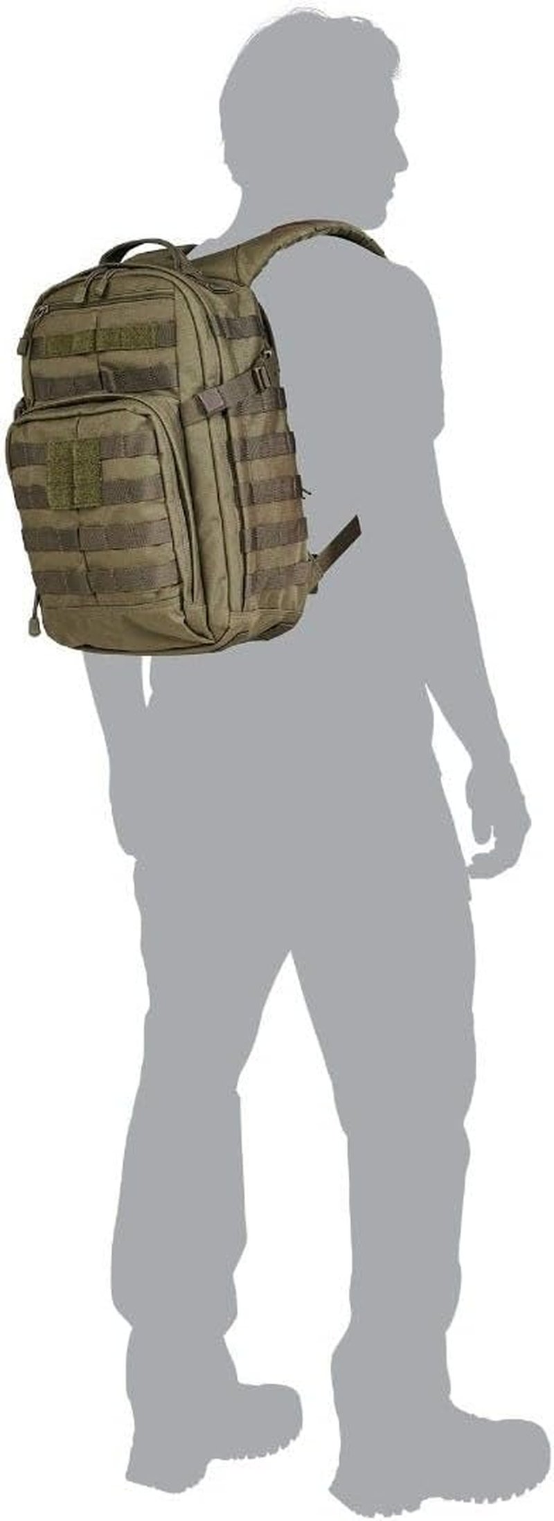 5.11 Tactical Backpack - RUSH 12 2.0 Military Molle Bag with Laptop Compartment | 24L Capacity