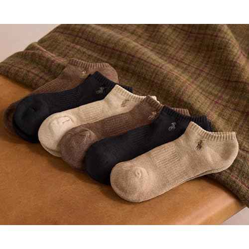 POLO RALPH LAUREN Men's Athletic Performance Low Cut Cotton Socks (6-Pair)