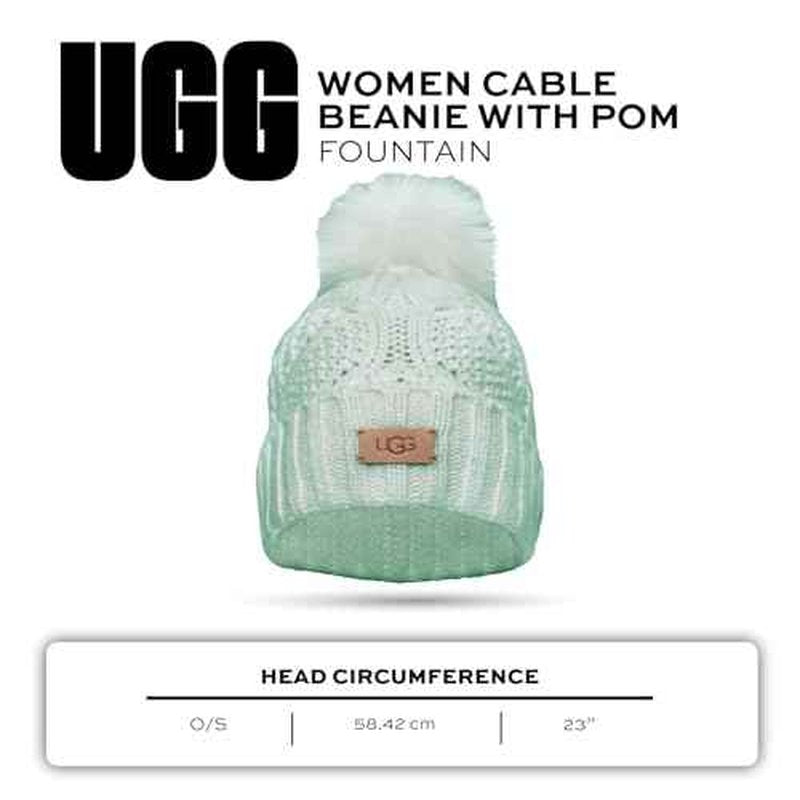 UGG womens Cable Beanie With Pom