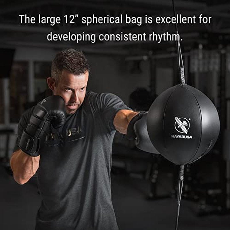 Hayabusa Double Ended Bag Classic Sphere - Black, 12 Inches