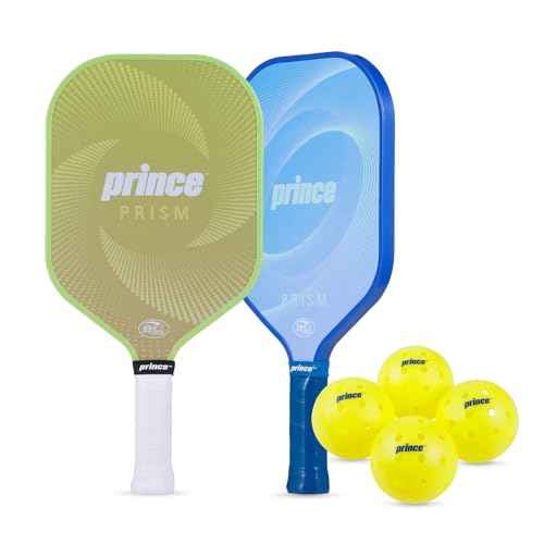 Prince - Pickleball Set for 6 Players with Paddles, Precision Engineered Pickleball Balls with 40 Holes Pattern, Ideal for Sports Enthusiasts