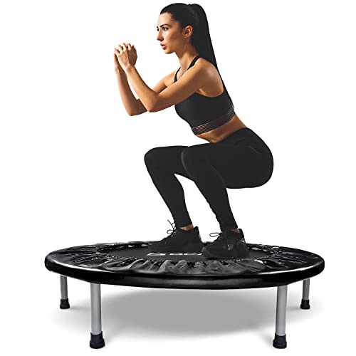 BCAN 36/38 Mini Trampoline Rebounder Trampoline for Adults Max Load 170lbs/300lbs Small Trampoline Exercise Trampoline Fitness Trampoline Indoor/Garden Workout