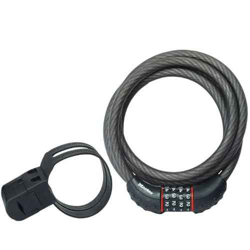 Master Lock Cable Lock, Set Your Own Combination Bike Lock, 6 ft. Long, Black, 8122D