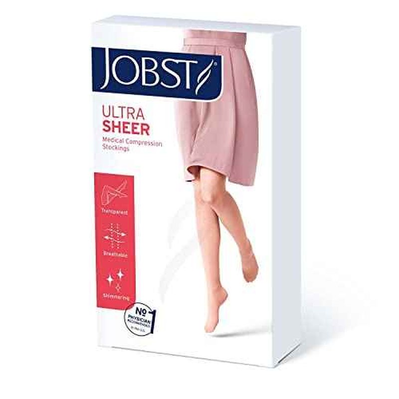 JOBST UltraSheer Compression Stockings, 20-30 mmHg, Knee High, Closed Toe