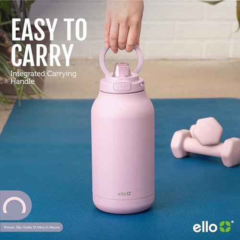 Ello Hydra 64oz Half Gallon Vacuum Insulated Stainless Steel Jug with Locking