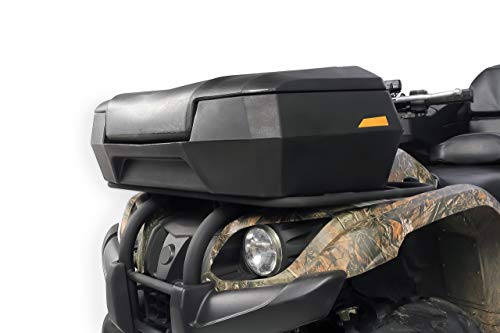 Black Boar ATV Front Storage Box - Features Durable Polyethylene Design w/Stainless Steel Lockable Latches - Includes Mounting Hardware - Easily Attaches to Front Tubular Racks (66011)