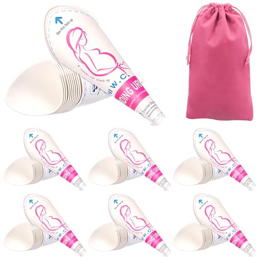 JIURUN 50PCS Female Urination Device Pee Funnel for Women Portable Disposable Female Urinal Funnel to Standing Pee for Pregnant, Wounded, Travel, Camping, Outdoor Activities((50)