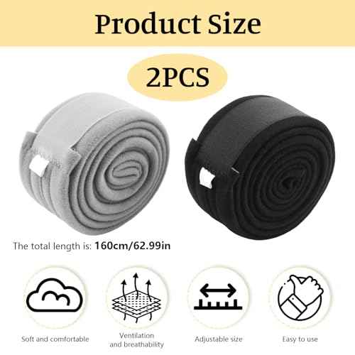 2-Pack Black & Gray Arm Sling Shoulder Immobilizer for Women Men, Adjustable Arm Shoulder Elbow Sling, Forearm Strap for Elbow Wrist Injury, Torn Rotator Cuff, Clavicle Injury Broken