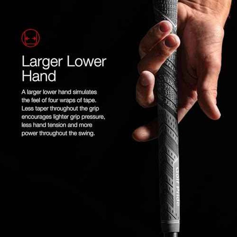 Golf Pride MCC Plus4 Golf Club Grip - All-Weather Hybrid Grip with Larger Lower Hand - Brushed Cotton Cord & Pebbled Texture - Purple/White
