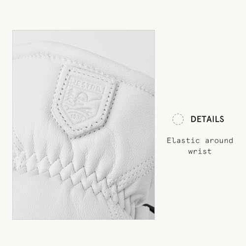 Hestra Unisex Leather Box Mitt, Leather Winter Ski Mittens for Alpine Skiing & Cold Winter Weather for Men & Women