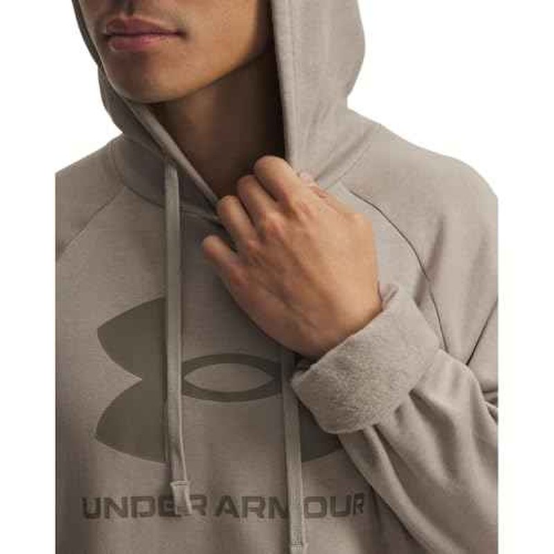 Under Armour Men's Rival Fleece Logo HD, Timeberwolf Taupe/Taupe Dusk, XL