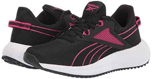 Reebok Women's Lite Plus 3.0 Running Shoe, Black/Pursuit Pink/White, 7.5