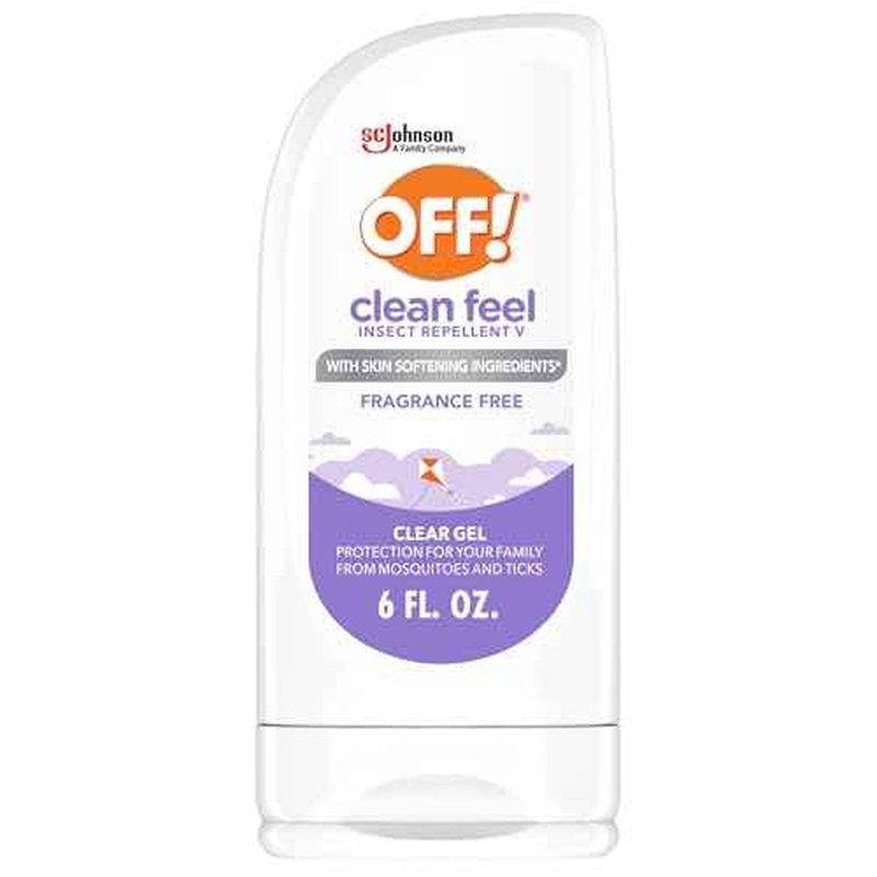 OFF! Clean Feel Insect Repellent Clear Gel with 20% Picaridin - DEET-Free Protection from Mosquitoes & Ticks, Odor-Free Pest Control For Camping, Hydrating Bug Gel - 6 oz