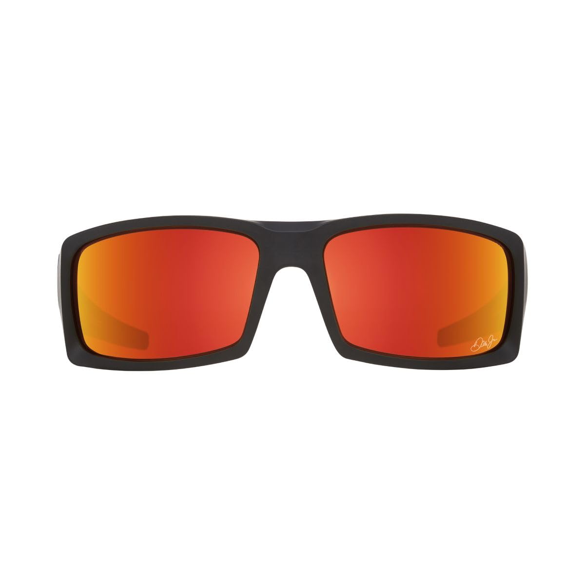 General Dale Jr Matte Black - HD Plus Gray Green with Orange Spectra Mirror