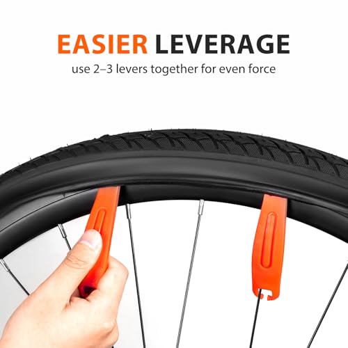 Bike Tire Levers Set ? Ultra Strong & Durable Bicycle Tire Removal Tools, 6-Pack Value Set, Non-Slip Easy Grip, Gentle on Tires & Rims, for Road, MTB, Ebike & Gravel Bikes