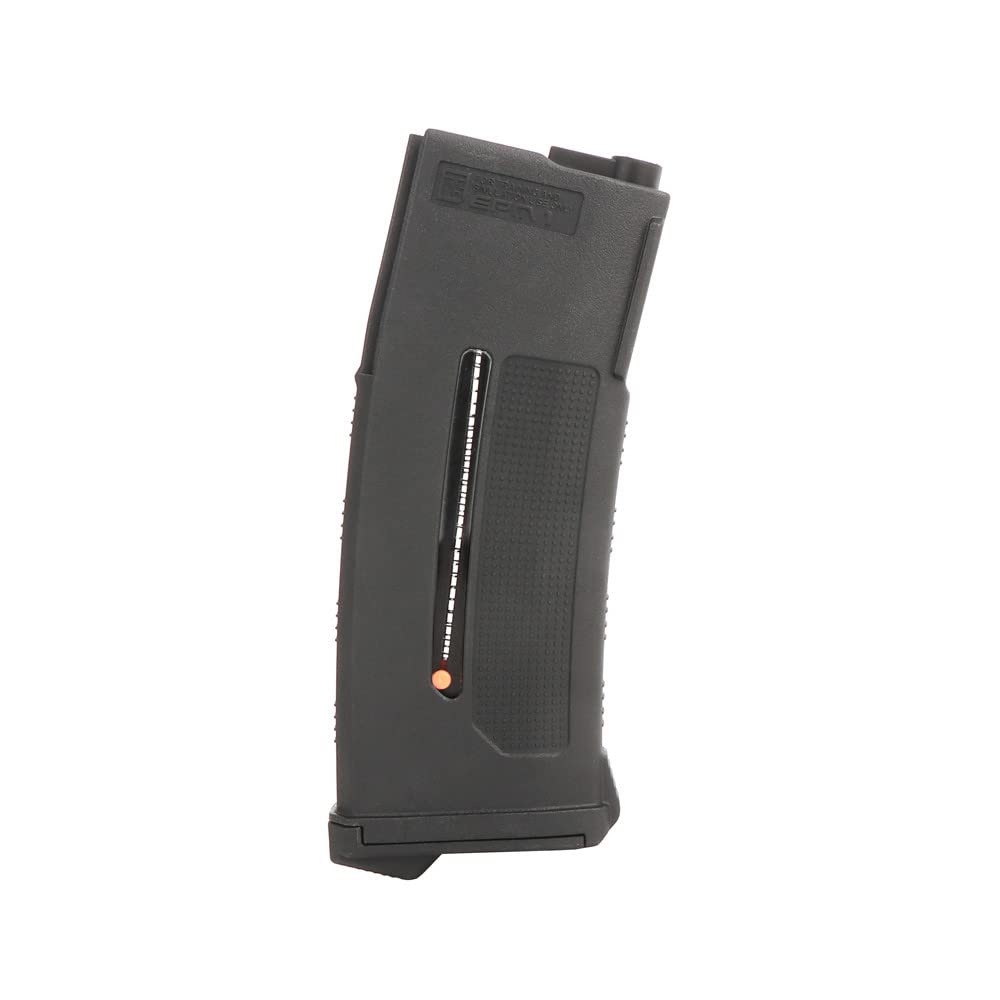 Clover Airsoft-PTS EPM1 M4 Mid Cap Magazine - 250 BB Capacity Mag - Fuel Gauge Indicator - No Rattle Magazine Design (Black, 1 Magazine)