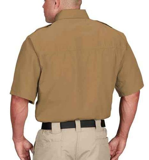 Propper Men's Short Sleeve Ripstop Tactical Shirt, Coyote, Medium