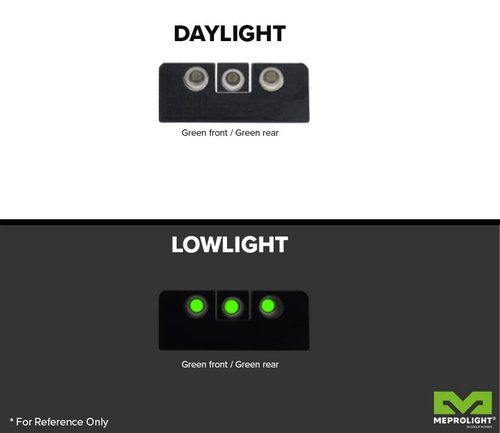Meprolight for Glock Front Only, 10222/10224/10226, Green