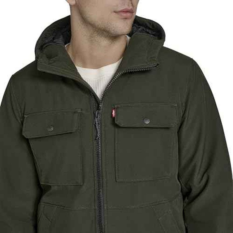 Levi's mens Ripstop Softshell Jacket With Hood