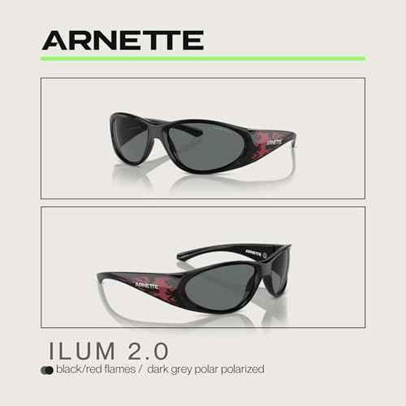 ARNETTE Ilum 2.0 AN4342 Rectangle Sunglasses for Men +BUNDLE with ACCESSORY EYEWEAR KIT