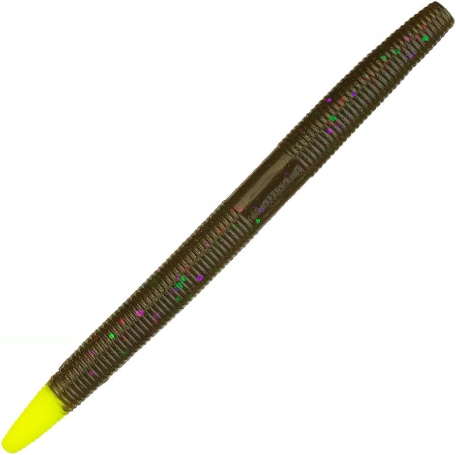 Wacky Worms Soft Plastic Fishing Baits - Durable 5.5in Lures for Bass | 24 Pack