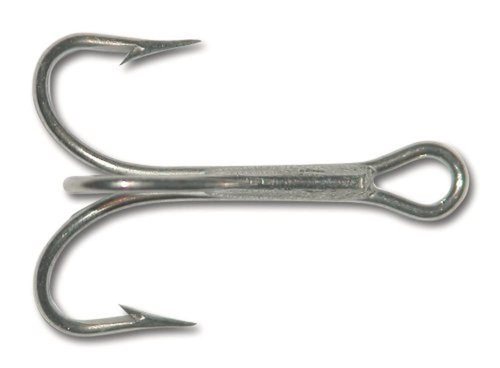 Mustad 3551 Classic Treble Standard Strength Fishing Hooks | Tackle for Fishing Equipment | Comes in Bronz, Nickle, Gold, Blonde Red, Size 10/0, Duratin