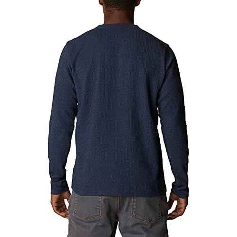 Columbia Mens Pine Peak Waffle Long Sleeve HenleyHiking Shirt
