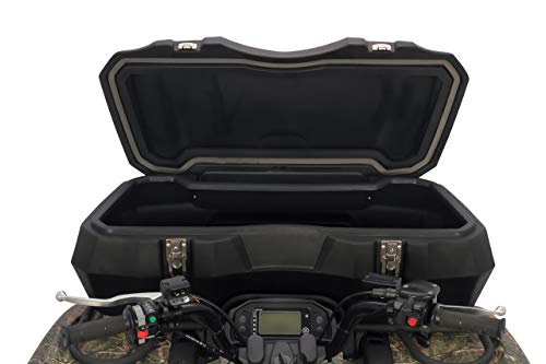 Black Boar ATV Front Storage Box - Features Durable Polyethylene Design w/Stainless Steel Lockable Latches - Includes Mounting Hardware - Easily Attaches to Front Tubular Racks (66011)