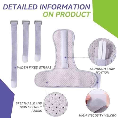Trigger Double Finger Splint Brace Joint Stabilizer, Middle Hand Brace with Broken Finger Support Pinky Pointer Splint
