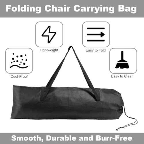 2pcs Camping Chair Replacement Bag, 43.31x14.96in Portable Folding Large Storage Bag with Double-Handle Straps and Drawstring for Hammock Yoga Mat Poles Tent Travel Accessories(No Chair Included)
