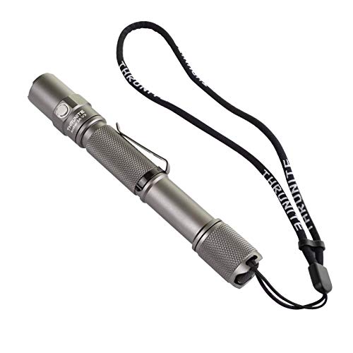 ThruNite Archer 2A V3 LED Flashlight, 500 Lumens Mini AA Flashlight with Lanyard, IPX8 Water-Resistant Dual Switch Outdoor Flash Light for Hiking, Camping, Everyday Use, EDC - Metal Grey CW