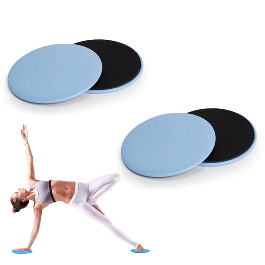 YVRUXIKN 4Pcs Dual Sided Gliding Discs Core Sliders Ultimate Core Ab Fitness Trainer. Leg Exercise Gear for Gym, Home, Yoga, Pilates | Strengthen Abdomen, Burn Fat, Improve Balance (Blue)