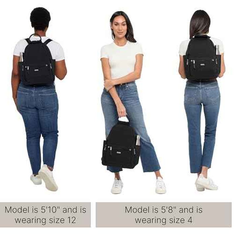 Baggallini All Day Backpack with RFID Phone Wristlet - Lightweight Travel Backpack for Women