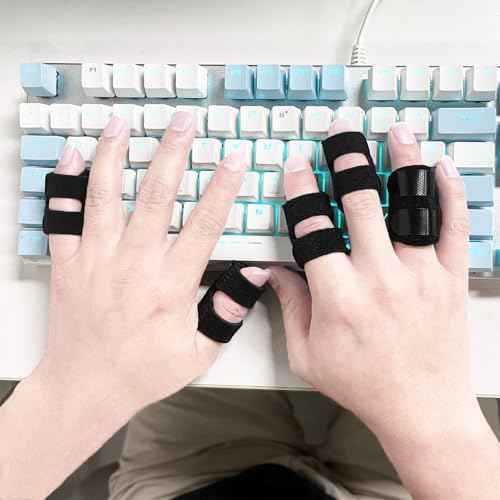 Thumb Finger Splints (2Pcs), Trigger Thumb Splint Finger Brace for Mallet, Broken, Straightening, Arthritis, Injury, Finger Stabilizer Support for Thumb/Middle/Ring/Index/Pinky Fingers