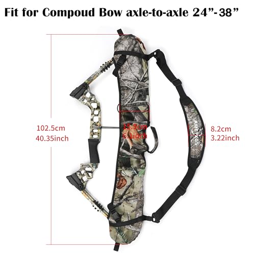 ZSHJGJR Archery Compound Bow Sling String Protector Compound Bow Cams Sling Case Carrying Shoulder Strap Holder Compound Bow Accessories for Outdoor Hunting (Camo-2)