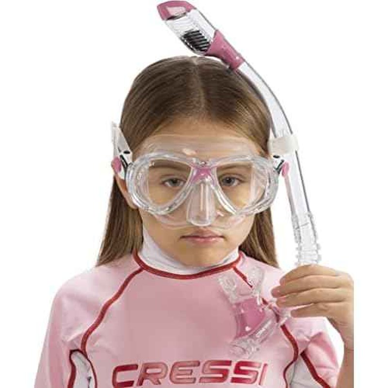 Cressi Youth Kids Snorkeling Mask and Dry Snorkel Kit - Marea Jr & Mini Dry: Designed in Italy