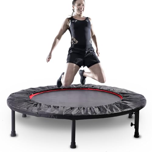 Rebounder Trampoline for Adults - 40/50" Foldable Mini Exercise Trampoline, Small & Portable Workout Trampoline for Fitness