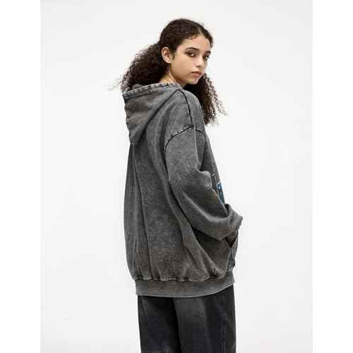 Aelfric Eden Mens Lightning Graphic Hoodies Print Oversized Unisex Streetwear Vintage Hoodie Y2k Sweatshirt Pocket Pullover