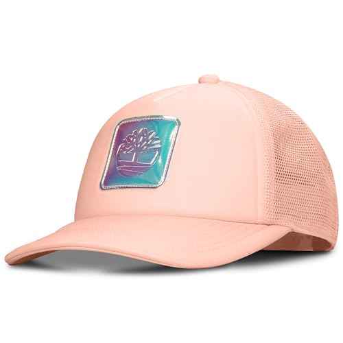 Timberland Monochrome Kids Trucker Hat for Girls Ages 7-14, Breathable and Adjustable Snapback Mesh Cap, One Size