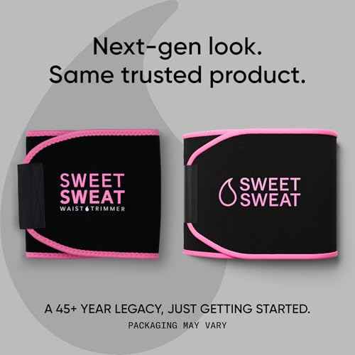 Sports Research Sweet Sweat Waist Trimmer (Core Series) - Premium Sweat Enhancing Fitness Band for Women & Men