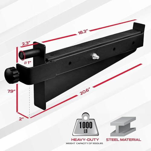 Yes4All Premium Barbell Safety Catches/Spotter Arms 2x2 - Adjustable Height Heavy-Duty Safety Spotter Arms with 1000lb Weight Capacity, Convertibility to Fly Machine & UHMW for Barbell Protection