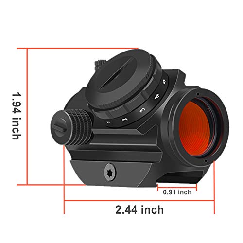 Feyachi RDS-22 Red Dot Sight - 2 MOA Compact Red Dot Scope 1 x 22mm