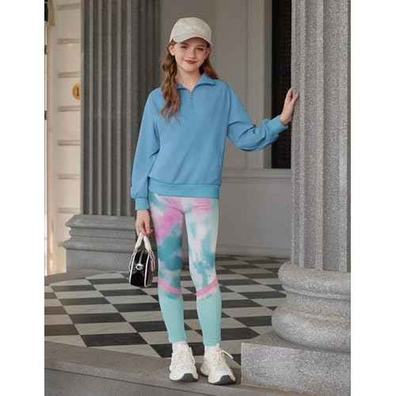 GRACE KARIN Girls Fall Outfit Teen 2 Piece Sweatshirt Sweatpant Back To School Tracksuit Fashion Cute Clothes Size 6-12