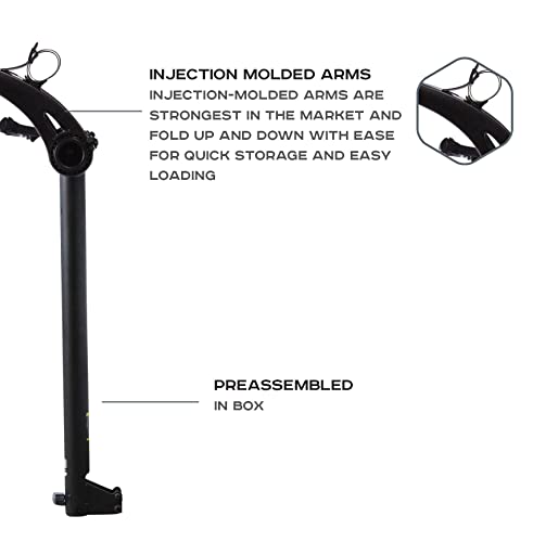 SARIS Bike Racks, Bones Car Hitch Bicycle Rack Carrier, Mounts 2 Bikes, Black