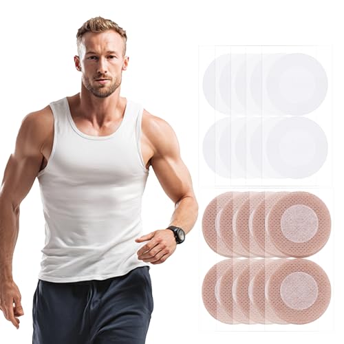 Nipple Covers For Men, Sweatproof Anti-Chafing Nipple Patches, Invisible, LatexFree for Running, Athletes, Daily Use