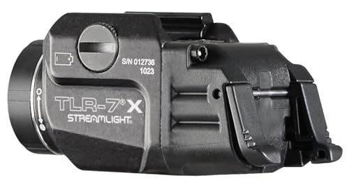 Streamlight 69424 TLR-7 X 500-Lumen Compact Tactical Weapon Light, Includes High, Low Paddle Switches and Key Kit, Black