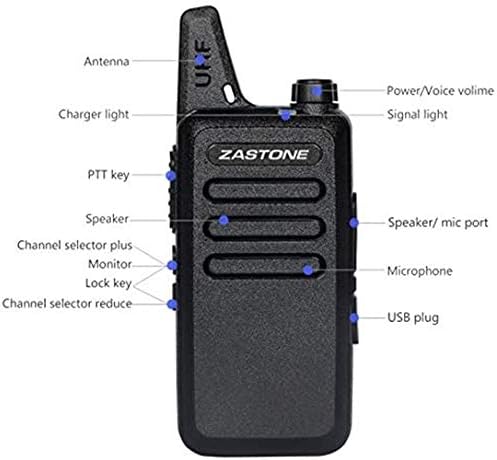 X6 Long Range Two-Way Radios - Rechargeable 3W Walkie Talkies with Earpiece | 16 Channels, 2 Pack