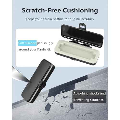 Kardia Mobile Case Only for KardiaMobile 6L EKG Heart Monitor, KardiaMobile 6L Case with Silicone Pad for Travel and Portable, Protect Kardia (CASE ONLY) Black
